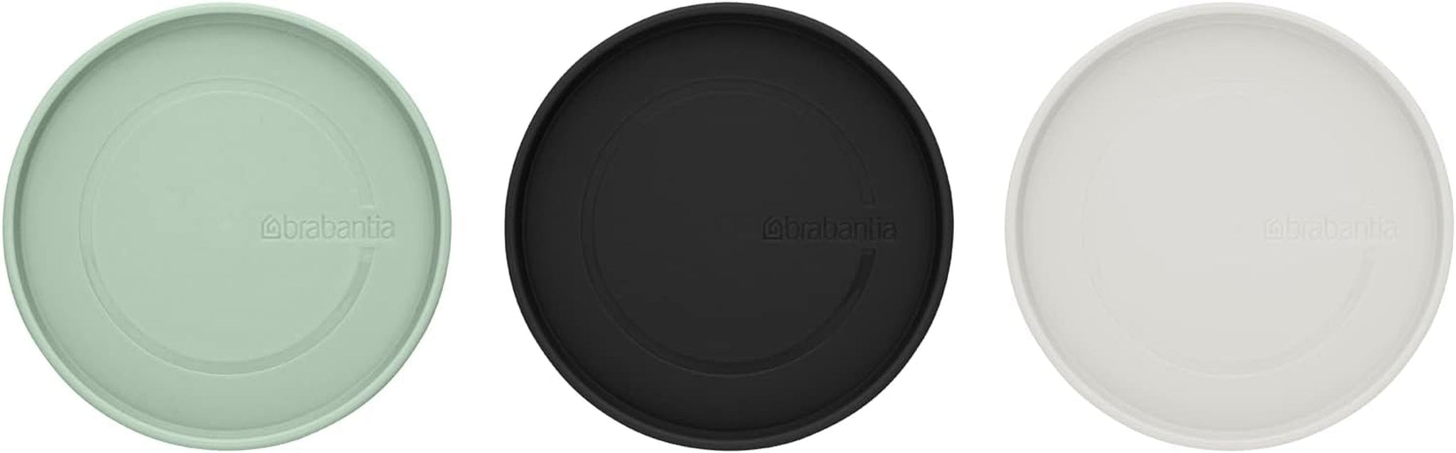 Brabantia – Stapelbarer Glasbehälter mit Deckel – 3er-Set – Lebensmittelaufbewahrung – hält Lebensmittel länger frisch – Silikondichtung – spülmaschinenfest – Dunkelgrau/Hellgrau/Jadegrün – 0,3 l/0,6 l/1,1 l Lebensmittelaufbewahrungsboxen Naty Shop