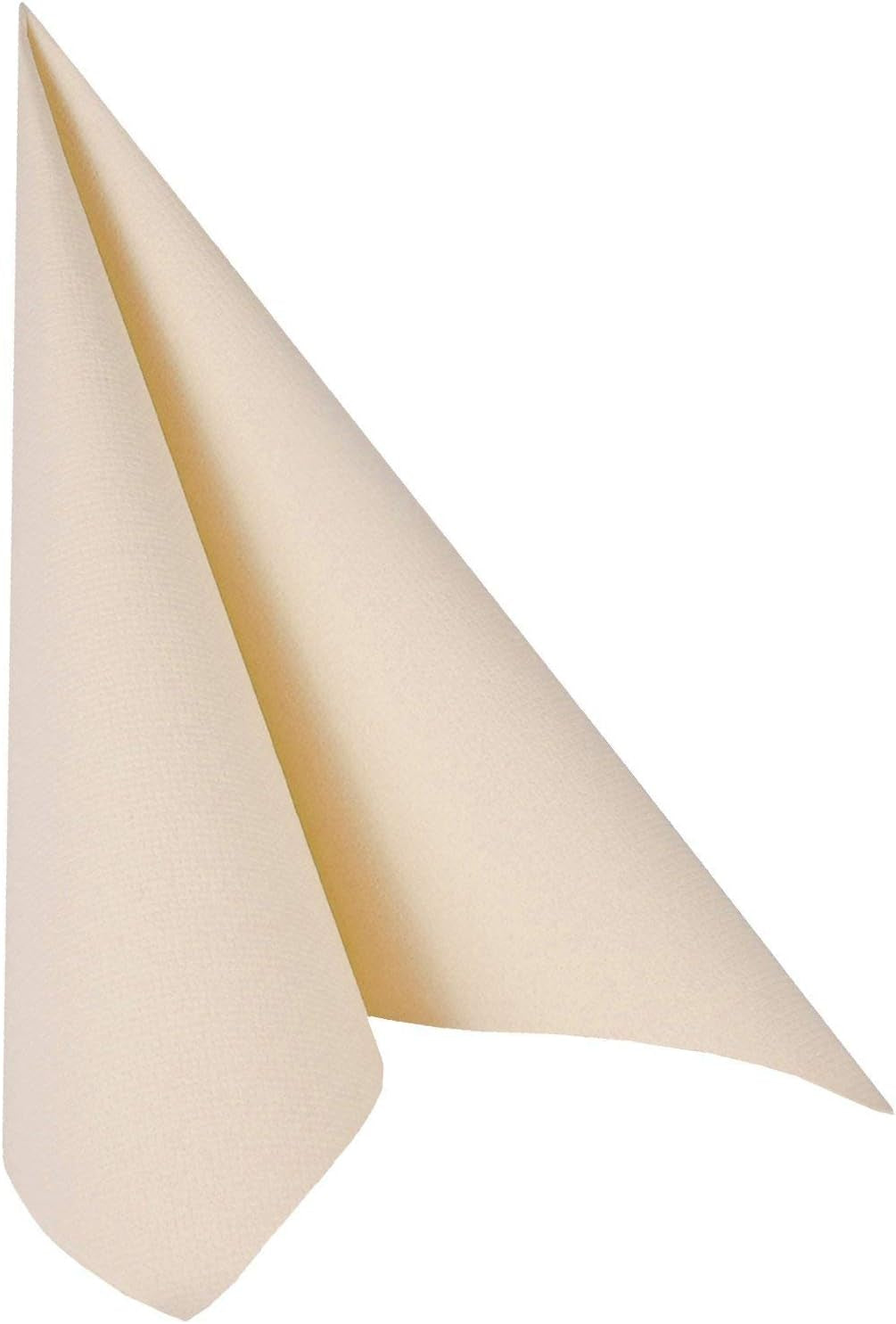 Papstar Servietten, Champagne Royal Collection 1/4-fach gefaltete Seidenservietten, Größe 40 x 40 cm, 1 x 50er-Pack, Champagner/Creme