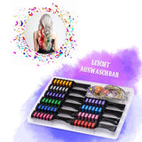 Magicat Haarkreide für Mädchen im Set I 10 auswaschbare Farben und 5 Haargummis I Geschenk für Mädchen von 4 bis 10 Jahren I Kreatives Geschenk für den Kindergeburtstag 2025 I Sichere und farbenfrohe Haarfarbe von Naty Shop