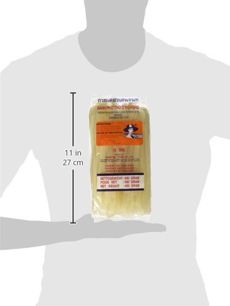 Reisnudeln – Thailändische, 10 mm breite Reisnudeln, hergestellt aus Reismehl – ​​17 x 400 g