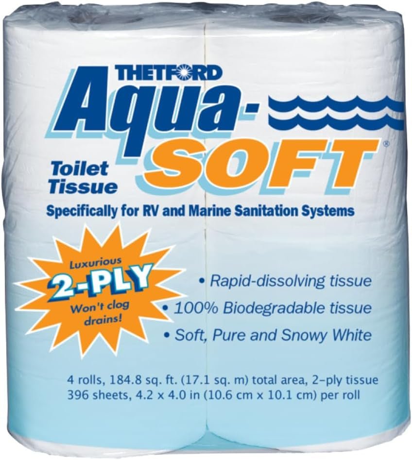 03300 Aqua-Soft Toilettenpapier, 2 Lagen, 4 Rollen