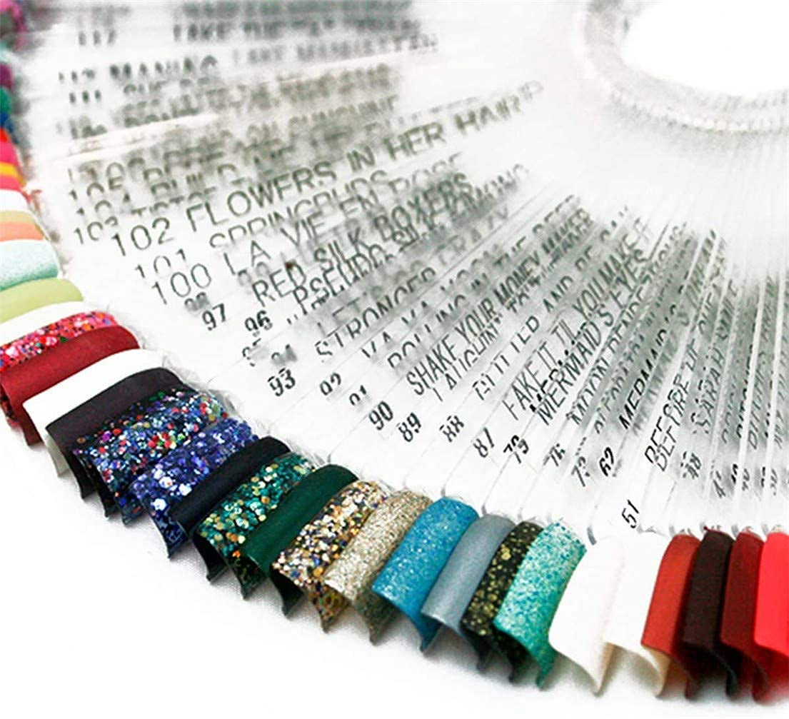 40 Stäbchen für künstliche Nagellackkapseln, praktischer Fächer, Nail Art (40, transparent)