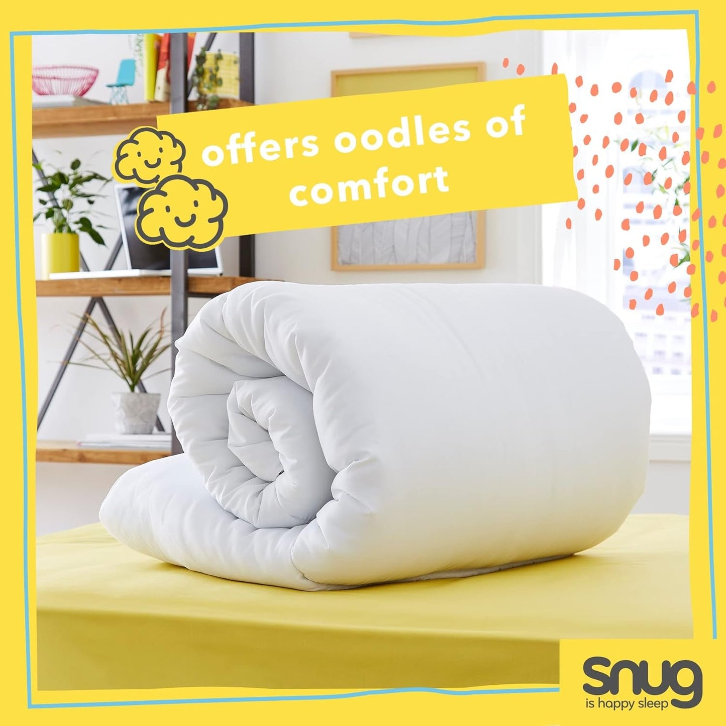 Just Right Snug Duvet, 10,5 Tog, Hohlfaser, weiß, Doppelbett Bettdecken und Steppdecken Naty Shop