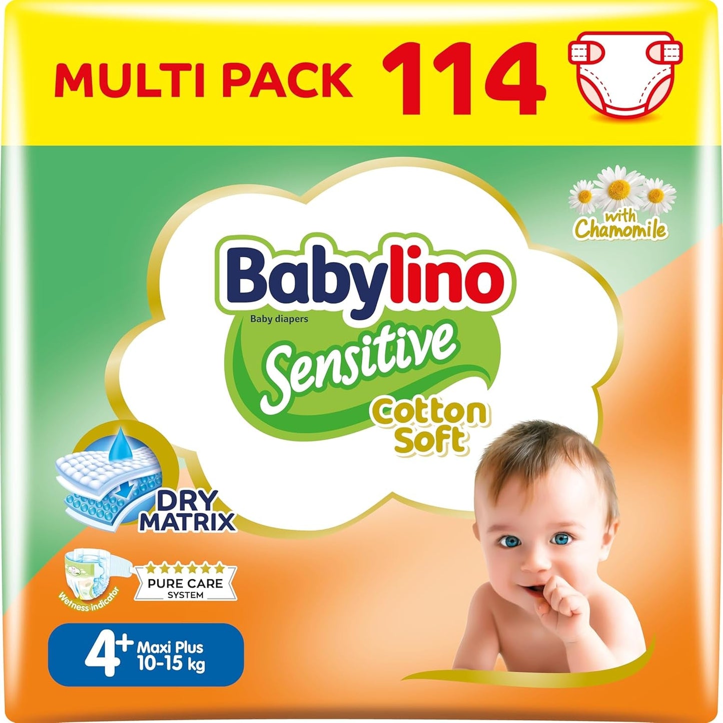 Windeln für empfindliche Babys, Größe 7, extra groß plus (+15 kg), 14 Stück