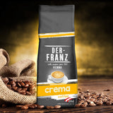 DER-FRANZ Kaffee Crema, Intensität 4/5, 100 % Arabica, ganze Kaffeebohnen, 3 x 500 g