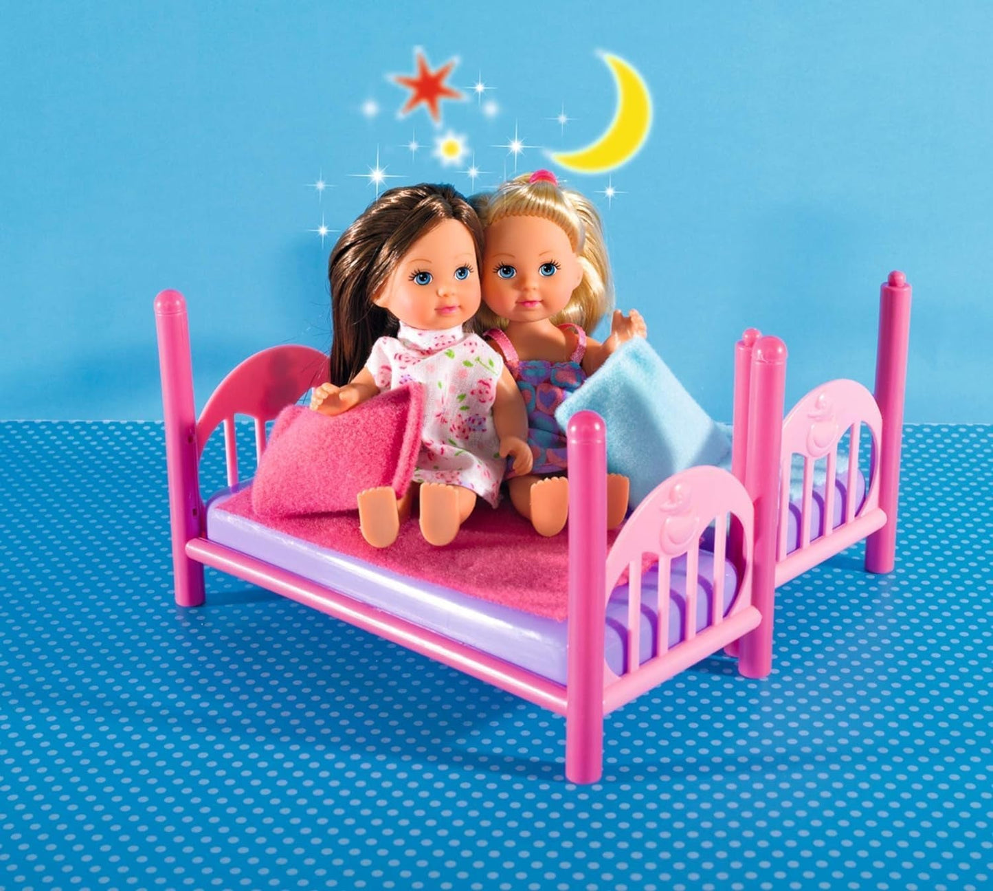 Simba 108178046 105733847 - Evi Love 2 Etagenbett / mit zwei Evi-Puppen / mit Etagenbett / inklusive Zubehör / Ankleidepuppe / 12 cm, für Kinder ab 3 Jahren