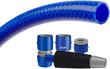 TATAY Blue Line Gartenschlauchset 10 Meter Ø5/8" 15mm, 3 Lagen, hergestellt in Spanien, Widerstand 28 bar und +60°/-20°, geflochten, cadmium- und bleifrei, BPA-frei, Anti-UV. Blaue Farbe.