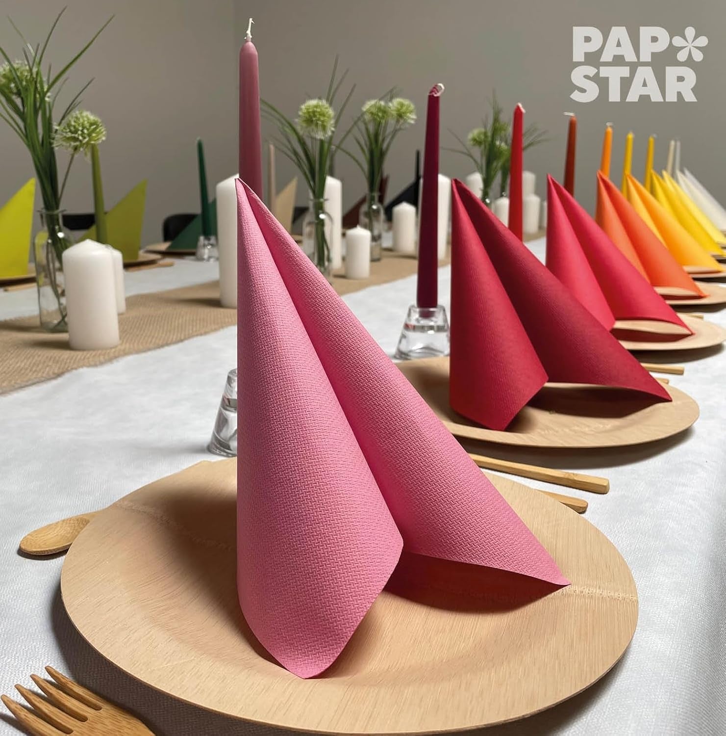 Papstar, 50 Servietten „ROYAL Collection“ 1/4 Falz 40 cm x 40 cm orange, #82219