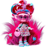 Mattel DREAMWORKS TROLLS Together Strong – Hair-Tastic Queen Poppy Modepuppe – 15+ Accessoires, Glitzerkamm, waschbares Glitzergel, ab 3 Jahren HNF25 Naty Shop Poppy Dolls Plüschpelzhaar