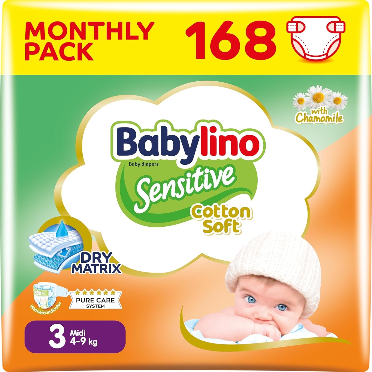 Windeln für empfindliche Babys, Größe 6, extra groß (13-18 kg), 114 Windeln
