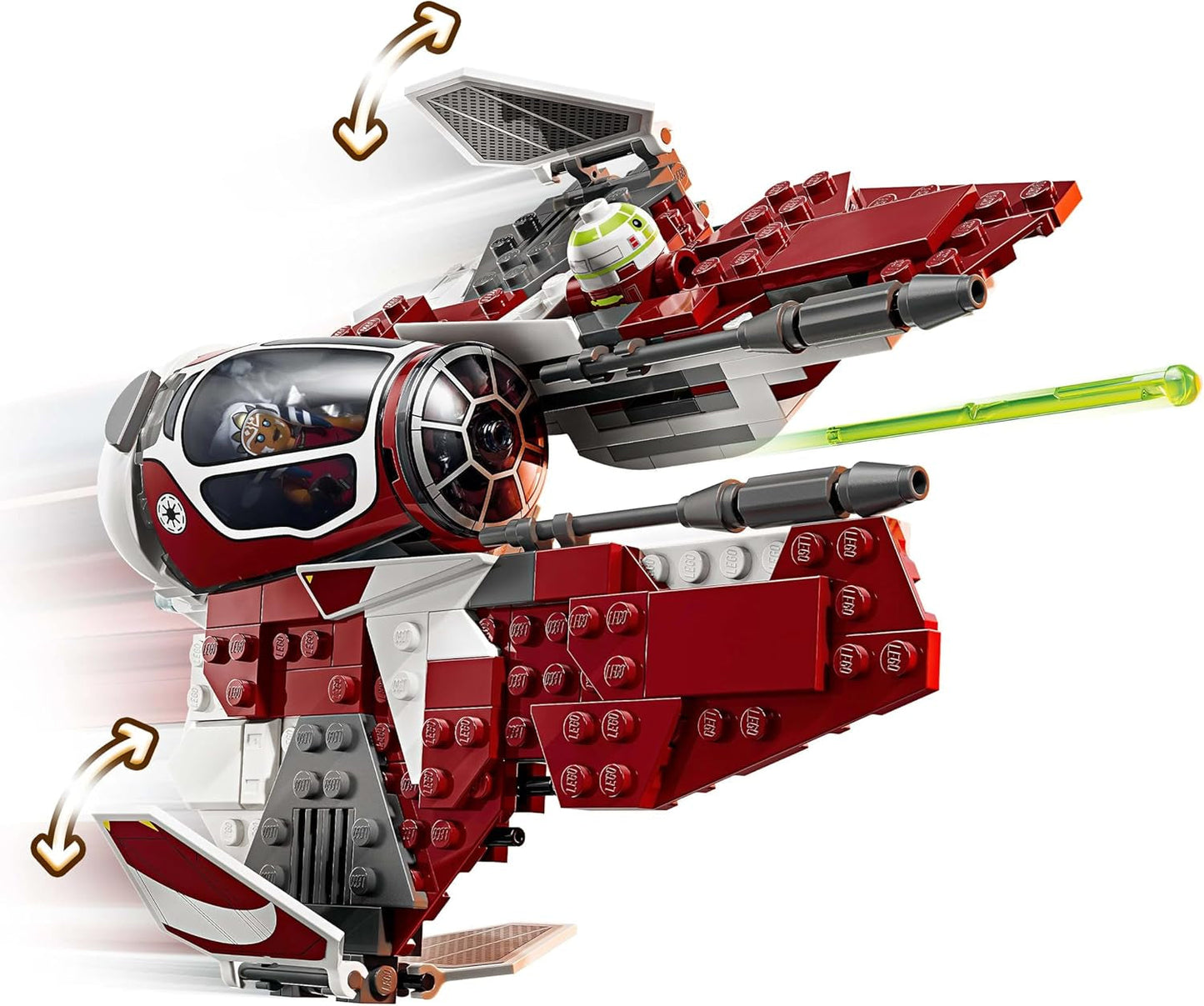 LEGO Star Wars 75401 Ahsokas Jedi-Abfangjäger, Starfighter für Clone Wars-Fans, Ahsoka Tano & Anakin Skywalker Minifiguren mit Lichtschwertern und R7-A7, für Jungen und Mädchen ab 8 Jahren. Bausets. Beuche den LEGO-Store