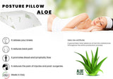 Italienische Bettwäsche, abnehmbares Fußstützenkissen, Aloe, 61 x 50 x 17 cm, Naty Shop Standard-Kissen