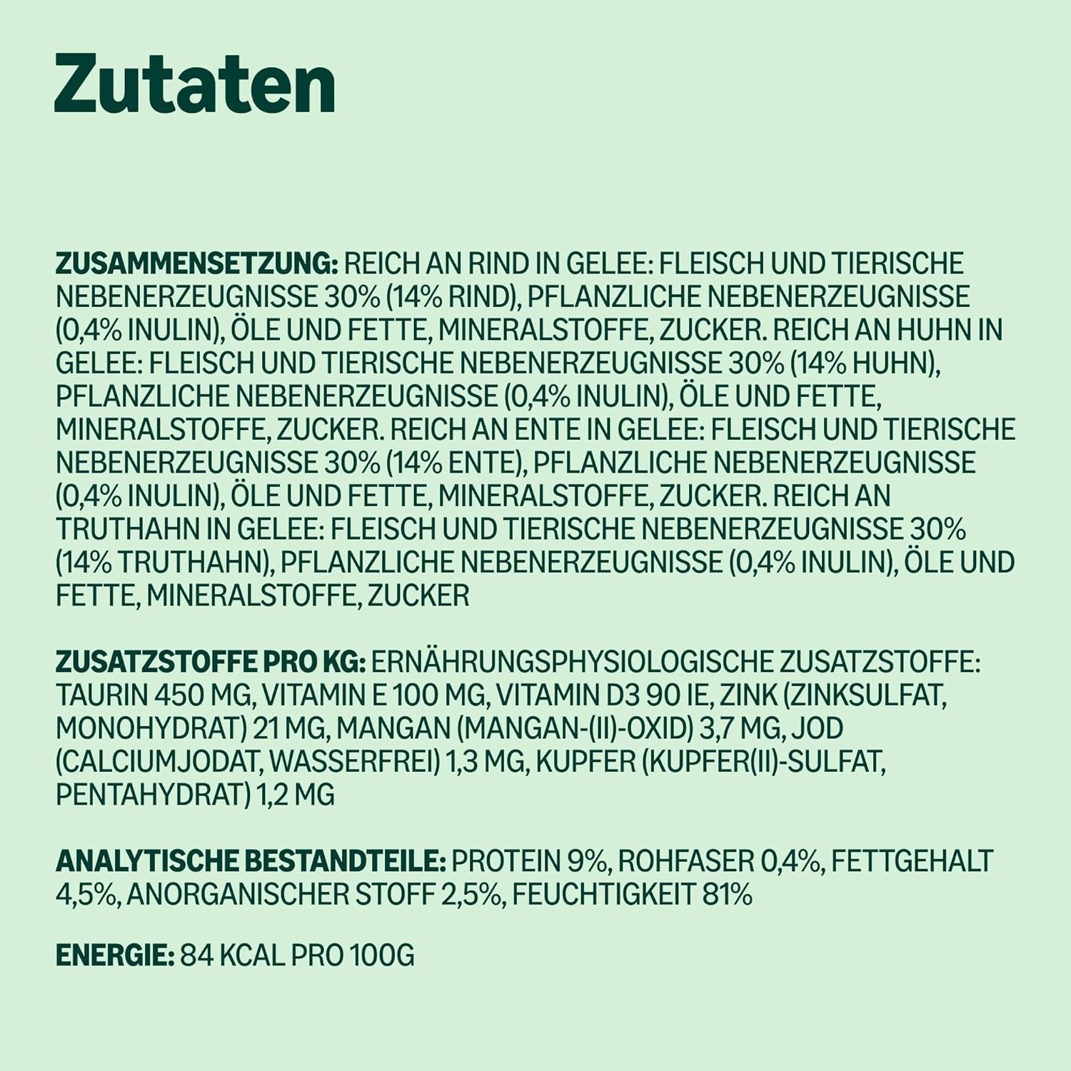 Getreidefreies Nassfutter für Katzen von Amazon für ausgewachsene Katzen, Auswahl an Fleisch in Gelee, 4,76 kg, 56 Packungen à 85 g (ehemals lebenslang)