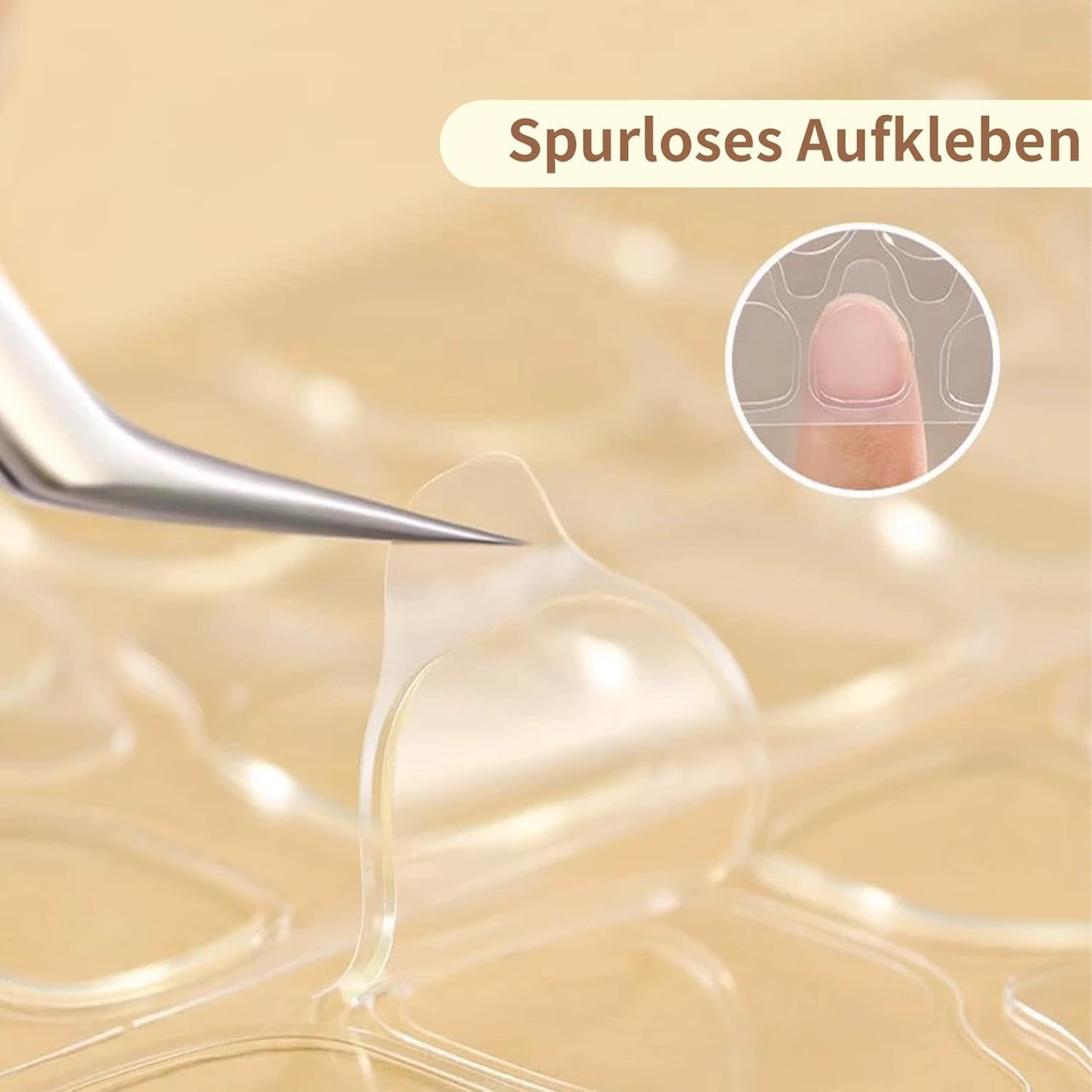 20 Jelly-Nagelklebetabletten – klare, starke, doppelseitige Klebepads, wasserfest, wiederverwendbar, zum Aufdrücken der Nägel, DIY-Maniküre-Set, Nagelzubehör