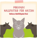 MjAMjAM – Premium-Nassfutter für Katzen – Wellness Pack Rindfleisch, 12er-Pack (12 x 125 g), getreidefrei mit extra Fleisch