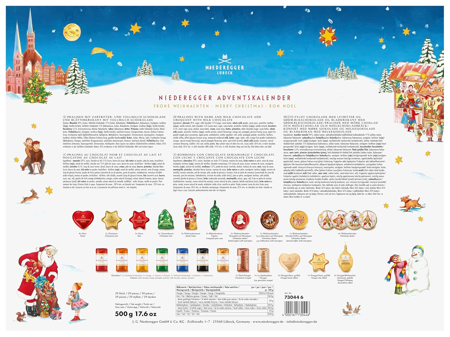 Adventskalender Niederegger Karussell 500g