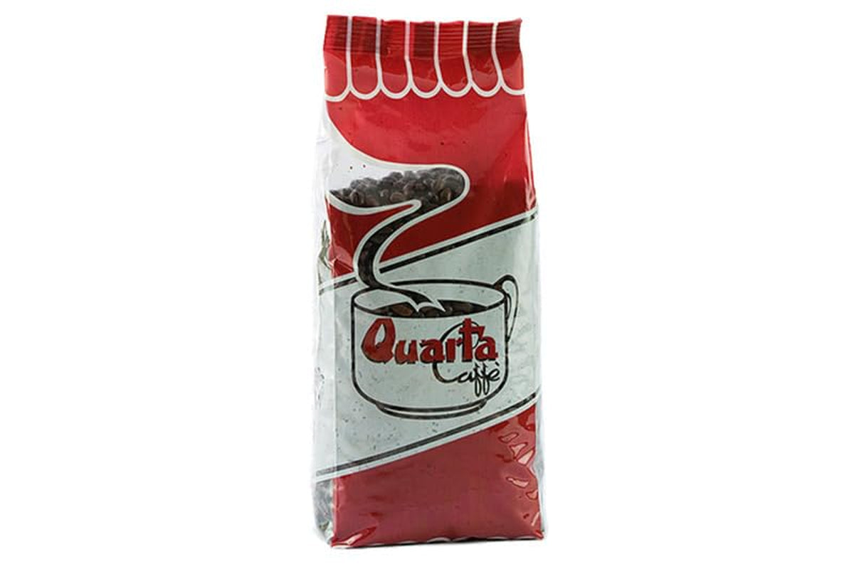Quarta Caffè Sorte Rossa-Bohnen – Arabica- und kräftiger Kaffee, 250 g, starkes und energiegeladenes Aroma – 1 Packung mit 250 g. Hergestellt in Apulien, Salento