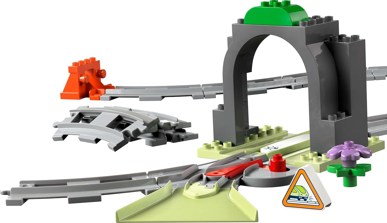 LEGO DUPLO Town Eisenbahntunnel und Gleise – Erweiterungsset, Geschenk für Kleinkinder, fördert die Geschicklichkeit, Spielset für 2-jährige Fahrzeugfans, kreatives Lernspielzeug 10425 Bausets Besuchen Sie den LEGO-Store
