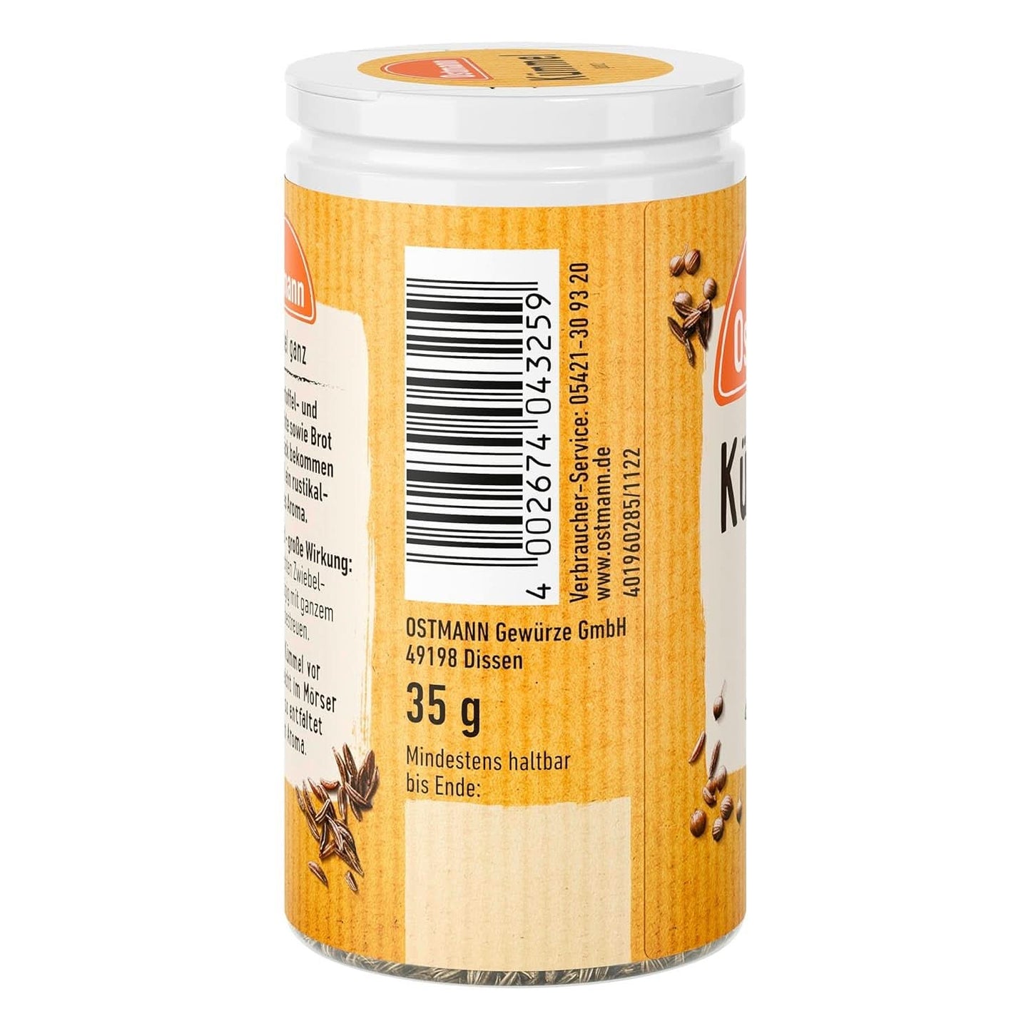 Ostmann - Ganzer Kreuzkümmel, 35 Gramm Condimente Naty Shop