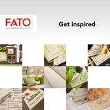 Fato – Natürliche 4-fach gefaltete Einweg-Papierservietten, umweltfreundlich, 40 Stück, Größe 38 x 38, 2-lagig, 100 % Recyclingpapier