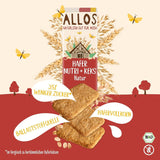 Allos Nutri Bio-Hafercracker | Knusprige Vollkorn-Hafercracker | Mit Honig 6 x 130 g süßen