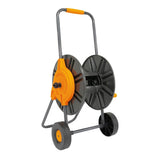 Amig - Schlauchtrommel | für 1/2"-Schläuche | max. 60 m gerollt | mit Kurbel zum einfachen Aufwickeln | Polypropylen | Orange und Grau