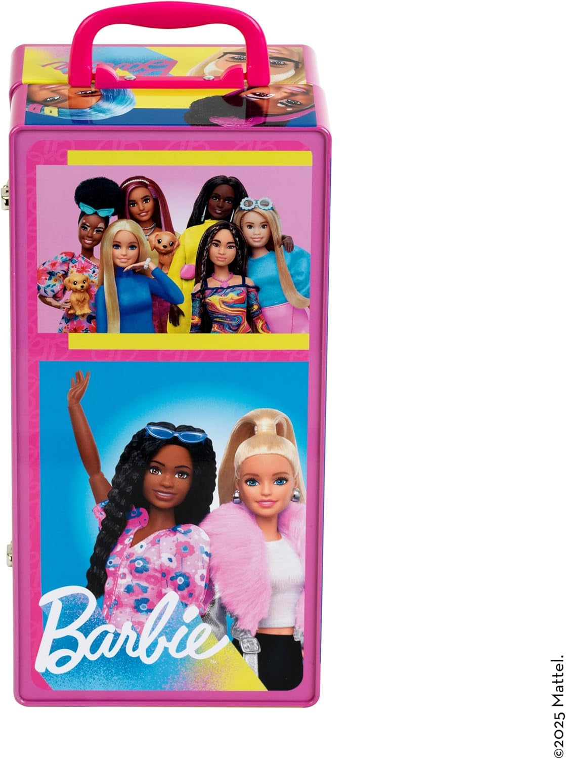 Theo Klein 5801 Barbie-Kleiderschrank mit Kleiderstangen und Fächern, Spielzeug für Kinder ab 3 Jahren, inklusive Zubehör, mehrfarbig