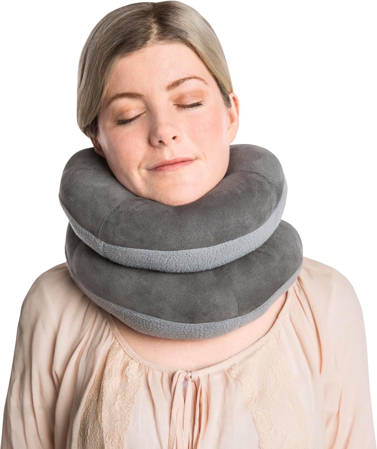 Deluxe Wrap-N-Rest-Kissen, Dunkelgrau/Hellgrau