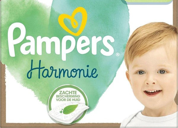 Pampers Harmony Windeln für Babys, Größe 5, 11–16 kg, 38 Stück – sanft zur Babyhaut
