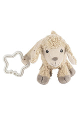 Sterntaler Flocke-Schaf-Spielzeug-Anhänger – weiches Stoff-Kinderwagen-Spielzeug – Baby-Hängespielzeug – Sandfarbe, sternförmige Aufhängung, Spielbogen-Anhänger, Bebe Toys Naty Shop