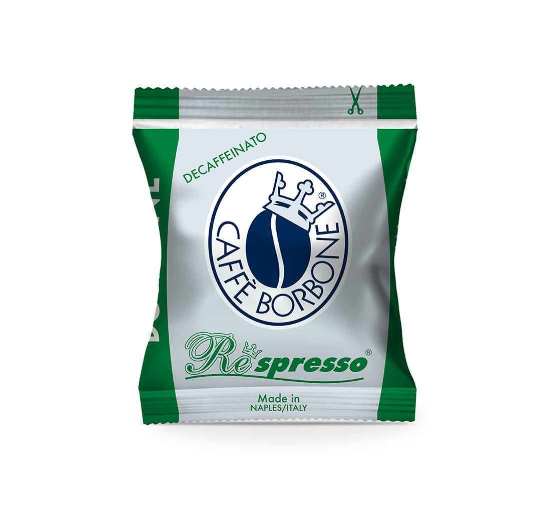 Caffè Borbone Kaffee Kapseln Respresso, Blaue Mischung, 100 stück & Kaffee Kapseln Respresso, Entkofeinierte Dek Mischung - 100 stück - Kompatibel mit Häuslichen Kaffeemaschinen Nespresso®*