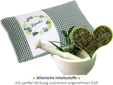 Gözze – Kissen mit Kräuterduft, Füllung aus 200 g Kräutermischung, Bezug aus 100 % Baumwolle, 30 x 20 cm – Plaid Green Naty Shop Standard-Kissen