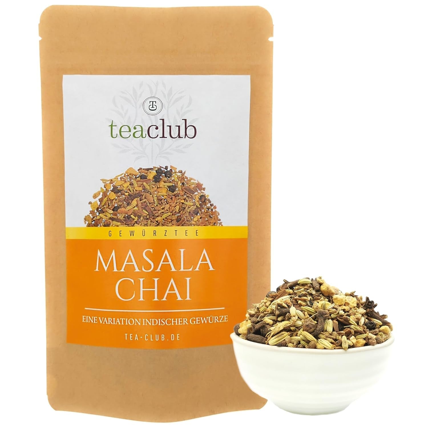 Masala Chai-Tee-Gewürzmischung 100g, indische Gewürze für Chai-Tee oder Chai-Latte, 100 % natürlich, nicht aromatisiert, Teaclub-Tee