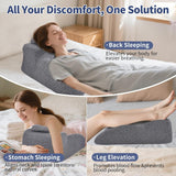 Lesekissen – Rückenkissen, verstellbare Kopfstütze, Lesekissen aus Memory-Schaum für das Bett, ergonomisches Nacken- und Beinkissen, Lendenstützkissen