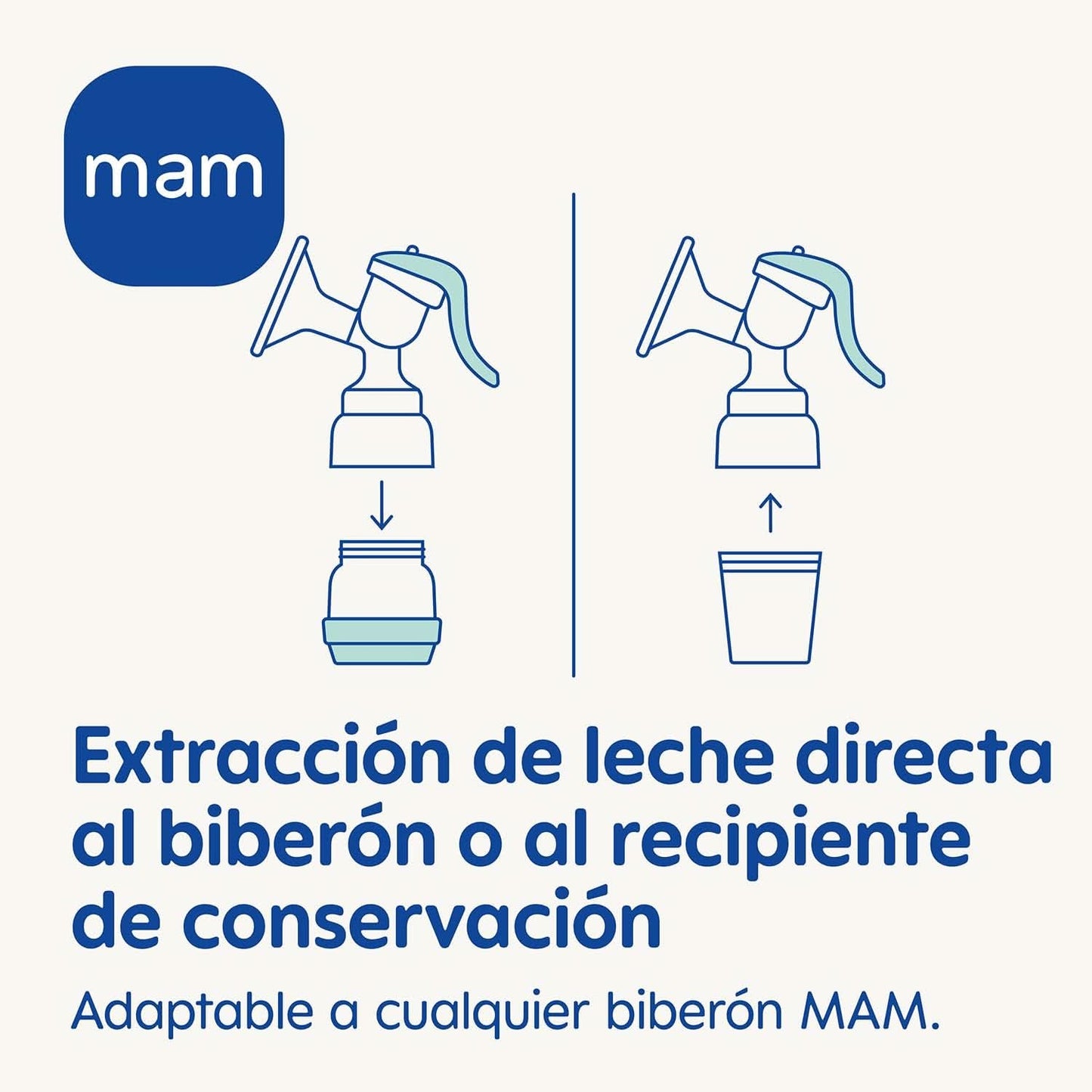 MAM Handmilchpumpe E102 – Milchpumpe für Muttermilch, bequem und effizient. Zubehör Essen und Stillen Bebe Naty Shop
