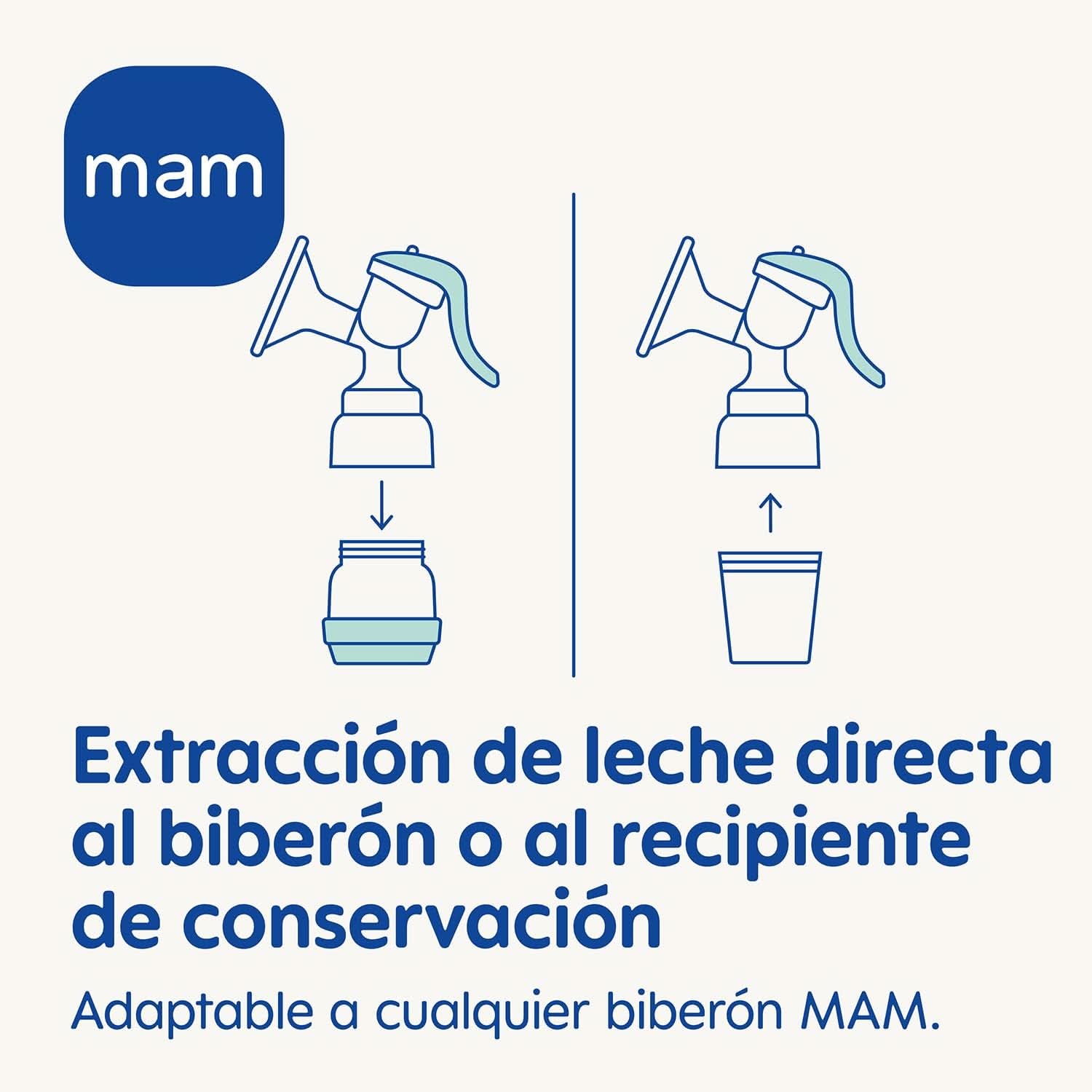 MAM Handmilchpumpe E102 – Milchpumpe für Muttermilch, bequem und effizient. Zubehör Essen und Stillen Bebe Naty Shop