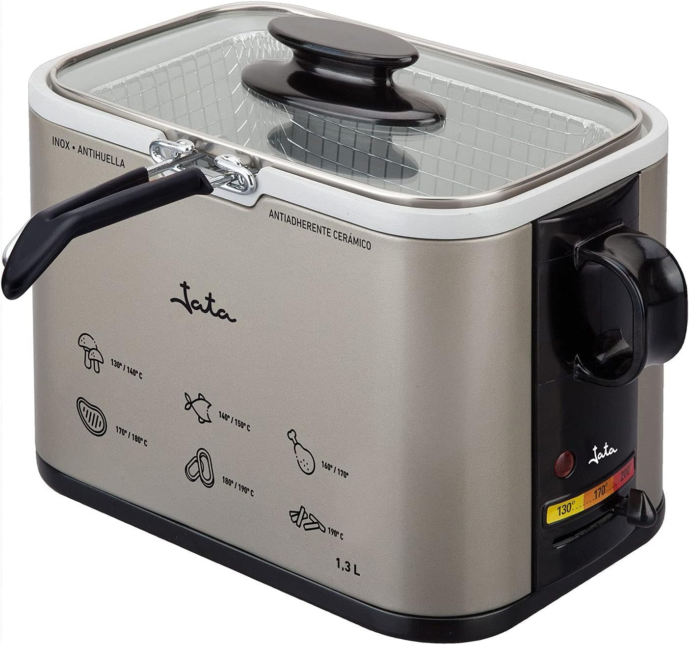 Tamaño FR326E – Fritteuse, 1000 Watt, 1,3 Liter Naty Shop Appliances
