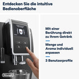De'Longhi Dinamica Plus ECAM 370.70.B Vollautomatische Espressomaschine mit LatteCrema-Milch-, Cappuccino- und Espressosystem, 3,5 Zoll TFT-Farb-Touchscreen und App-Steuerung, Kaffeefunktion, schwarz