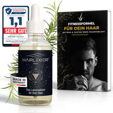 Hairlexier Haarwuchsmittel für Frauen – Rosmarin-Haaröl, Rizinusöl-Haaröl, Lavendelöl, natürliches Haarserum gegen diffusen Haarausfall, unterstützt das Haarwachstum, vegan & biologisch + Arbeitsbuch Haarpflege Naty Shop Men
