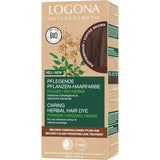 LOGONA Naturkosmetik Kräuter-Pflege-Haarfarbe, Bio-Henna-Pulver, vegane Haarfarbe für intensive Farbe und Glanz, Pflanzen-Haarfarbe in Kupferblond (Blond), 1 x 100 g, Naty Shop Kaffeebraune Haarfarbe 100 g (1 Packung)