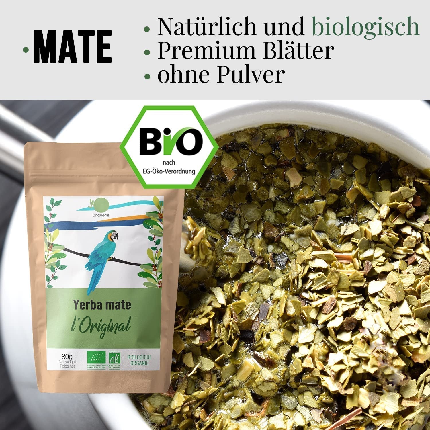 ORIGEENS MATE-TEE-SET Mit portugiesischer Mate-Tasse, Bombilla und BIO-Yerba-Mate-Tee – Originelles Geschenkset