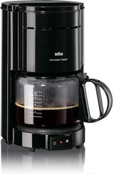 Braun KF 47 BK Espressomaschine – Espressomaschine mit Filter und Glaskaraffe für klassischen Filterkaffee, aromatischer Kaffee dank OptiBrew-System, Anti-Tropf-System, automatische Abschaltung, schwarz