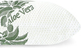 Mister Sandman Ergonomisches Kissen 40 x 80, Nackenkissen mit Aloe Vera-Kissenbezug, Visco-Kissen, perfekt für Bauchschläfer, Rückenschläfer und Seitenschläfer, Memory-Schaum-Kissen, orthopädische Halskissen, Naty Shop 2X Aloe Vera-Bezug