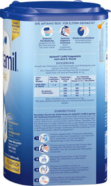 Aptamil Care 2 – Folgemilch nach 6 Monaten, mit Omega 3 und 6, DHA und ARA, palmölfrei, Babynahrung, Milchpulver, 1 x 800 g (6er Pack)