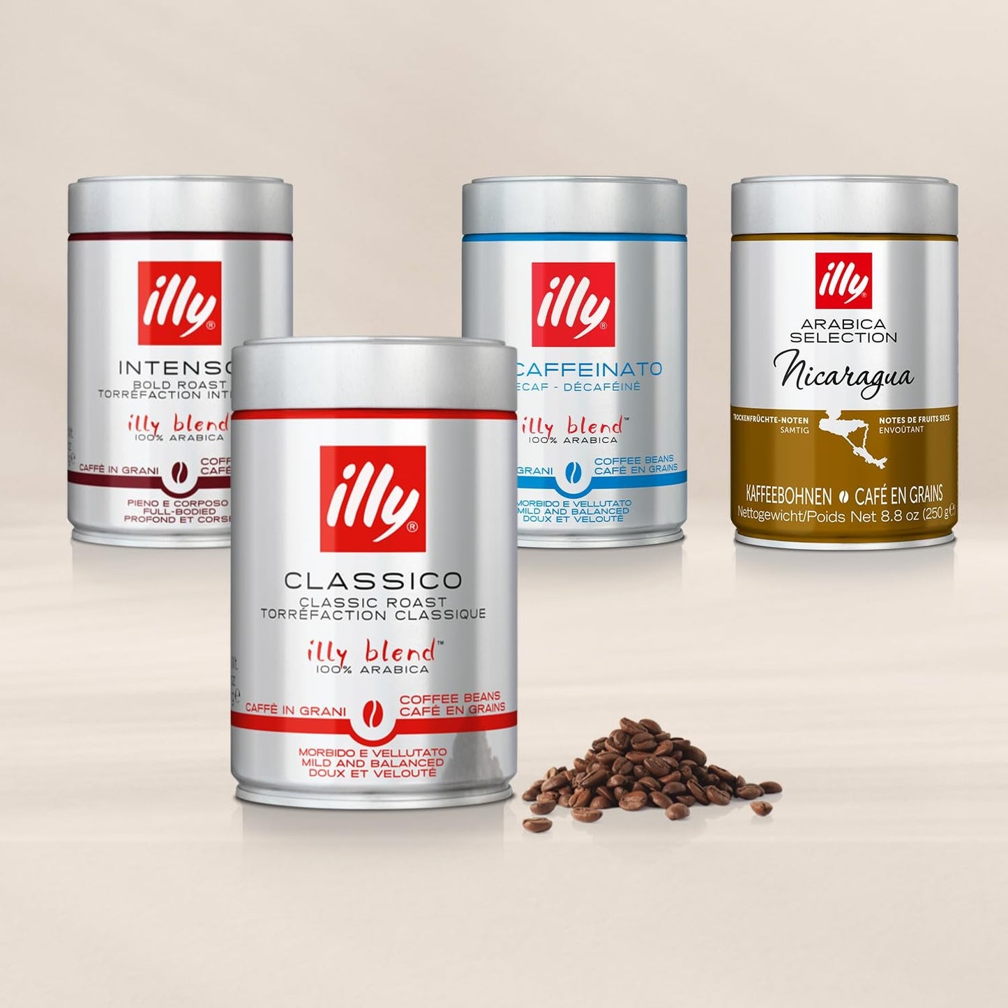 illy Kaffeebohnen, Auswahl an äthiopischen Luxus-Arabica-Kaffeebohnen, 6er-Pack (6 x 250 g)