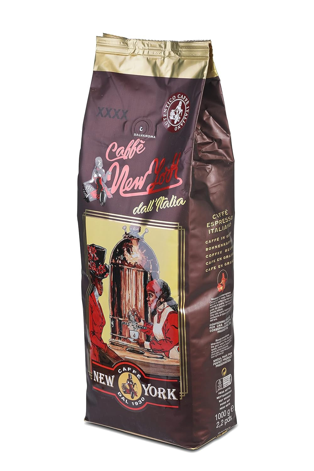 Caffè New York - XXXX - Kaffee aus ganzen Bohnen - 1000g
