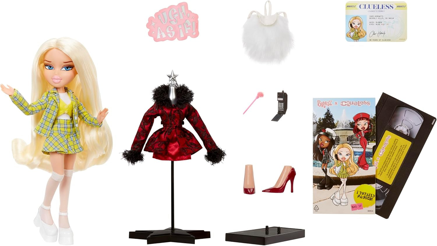 Bratz Clueless Cher Doll – Filmpuppe zum Sammeln mit echten Outfits und Accessoires