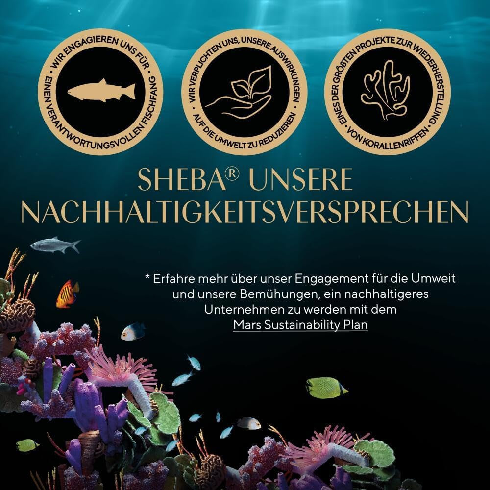 Sheba CATCARE Bag Wet Fresh & FINE (Fisch) Stücke in Soße, Erwachsene, 50 g, Multipack Standard