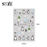 JMEOWIO Nagelsticker Glitzer Weihnachten 10 Blatt Nail Art Sticker Selbstklebend Nagelaufkleber Schneeflocken Winter Dekoration Nageldesign Zubehör