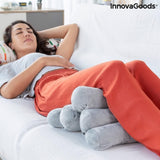 Innovagoods® 5-Modul-multifunktionales ergonomisches Schlauchkissen, faltbar, robust und langlebig, Samtdesign, Baumwoll-/PP-Material, ideal für Büro, Zuhause, Telearbeit, Auto. Naty Shop Standardkissen